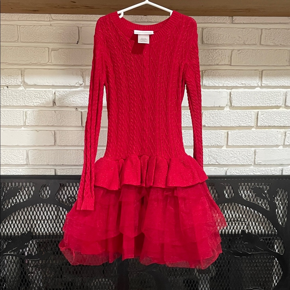 American Girl Red Casual Kids Dress